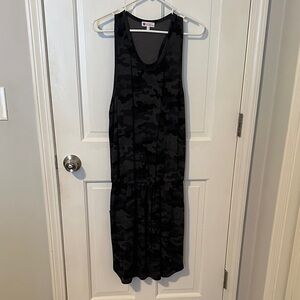 Black Camo Sleeveless Dress
